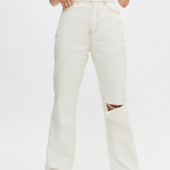 BDG x URBAN OUTFITTERS Loose Straight Jean Destroyed Ivory Denim {B23} - Picture 3 of 5